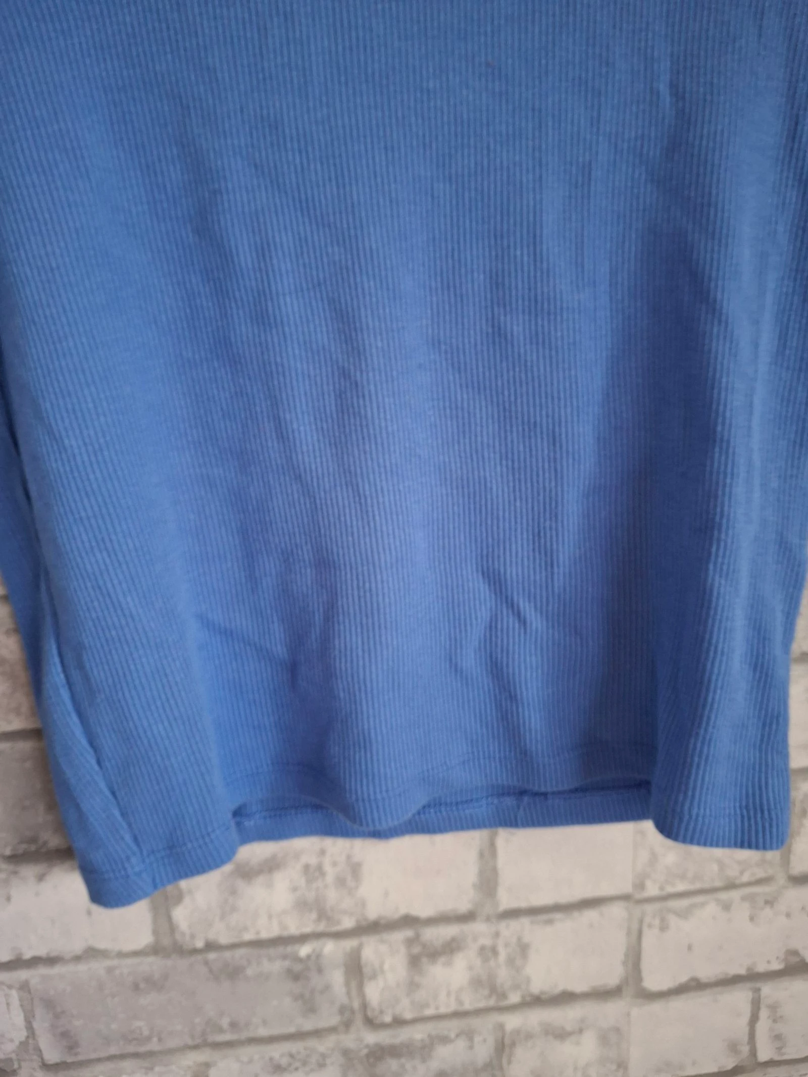 Blue ribbed top with stand-up collar size S Jennyfer – photo 3